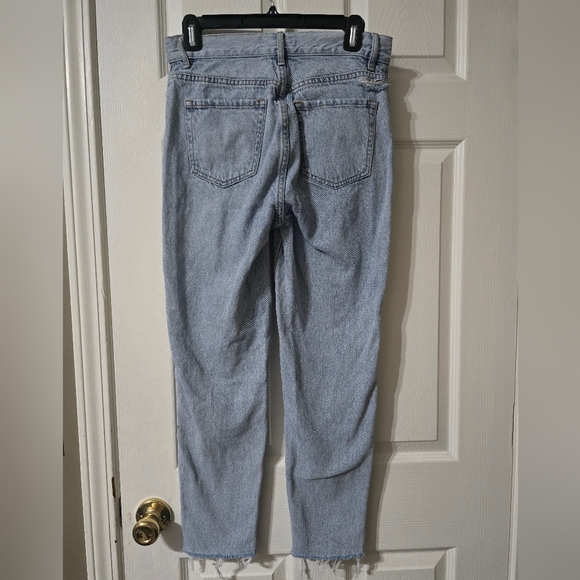 PacSun Light Blue Ultra High Waisted Slim Fit Jeans, Button Fly, Raw Hem, EUC! - Picture 7 of 13